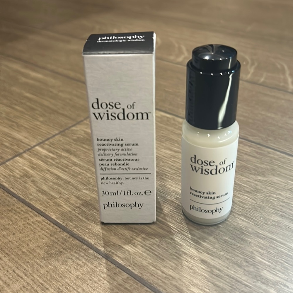 Philosophy Dose of Wisdom reactivating Serum. New. 1 oz.